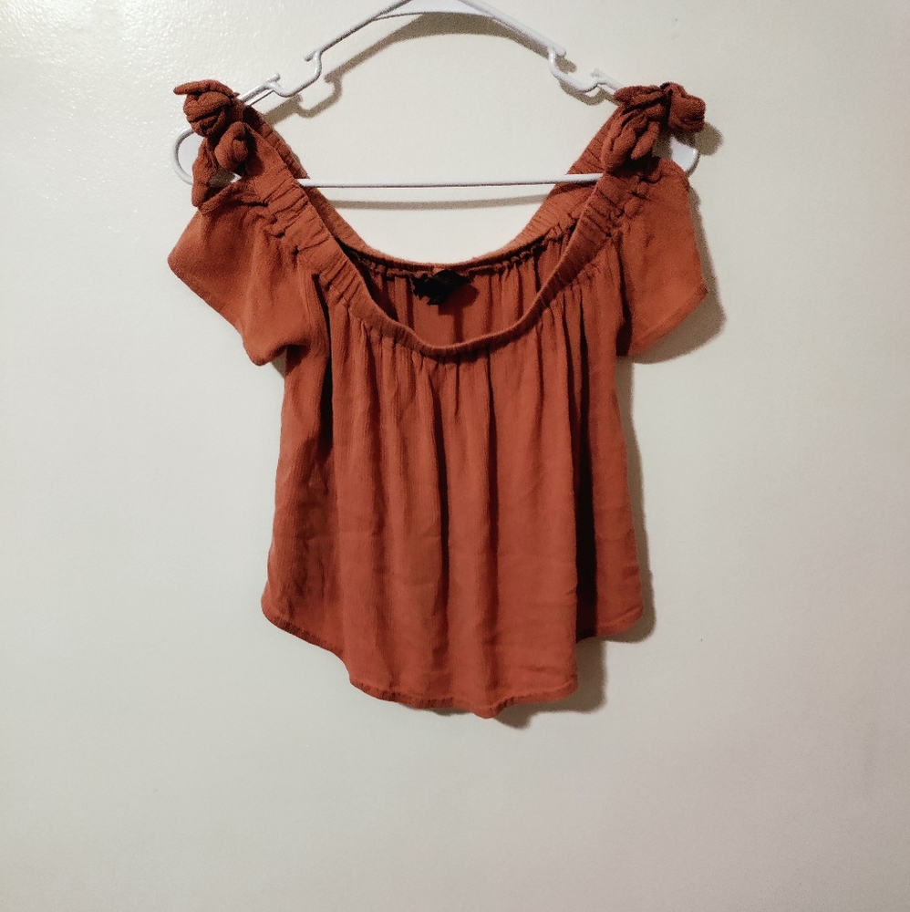 Pink off the shoulder blouse